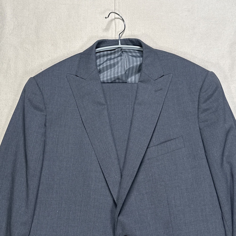 Banana Republic Marzatto Super 120s Italian Wool Gray 2 Pc Suit 40S 32x30 Formal